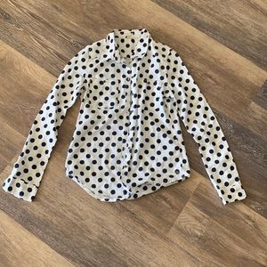 Roxy polka dot boyfriend shirt - xs